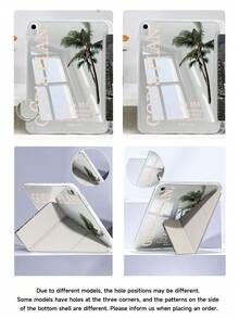 城市建筑与标语图案平板电脑保护套，兼容 iPad Air 11 英寸 M3 2025 / M2 2024、Air 第五代 2022、(A16) 11 英寸第十一代 2025，兼容三星 Galaxy Tab、Kindle Paperwhite 第十二代 2024，透明背壳，时尚图案保护套，支持自动睡眠/唤醒功能，气囊保护，适合作为礼物和办公用品。 - 彩色 - 查看 7
