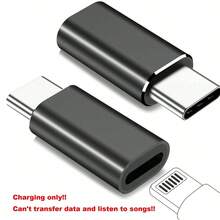 Bộ 2 cáp chuyển đổi Lightning cái sang USB-C đực, tương thích với iPhone 17/16/15 Pro Max Plus, cáp sạc (chỉ dùng để sạc, không dùng để truyền dữ liệu/âm thanh) - Nhiều màu - Xem 12