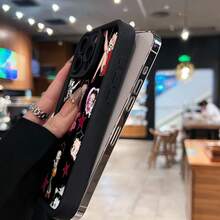 Tema de Betty Boop con estrellas negras y rojas.funda de teléfono Fundas compatibles con Samsung,Apple,VIVO,OPPO,Motorola,Google,Xiaomi y Honor.Fabricadas en silicona TPU,ofrecen protección contra golpes y caídas. - Negro - Ver 6