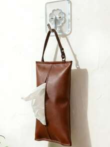 Caja de pañuelos de cuero PU suave, caja de pañuelos rectangular colgante/montada en el automóvil antiarañazos para el asiento trasero, organizador de almacenamiento para automóvil, regalo para fiestas - Múltiples estilos - Ver 13