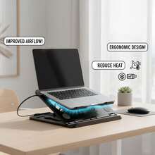 Giá đỡ laptop có thể điều chỉnh 360°, thiết kế công thái học, có thể gập lại, chống trượt, giúp tản nhiệt cho máy tính bảng và điện thoại, giá đỡ để bàn đa năng dành cho laptop, máy tính bảng và điện thoại di động. - Xem 12