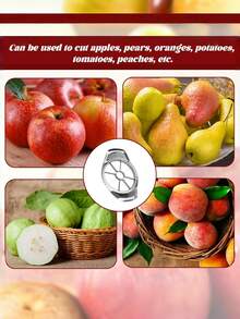 Stainless Steel Apple Slicer, Suitable For Cutting Apples And Pears (Silver) - Multicolor - View 8
