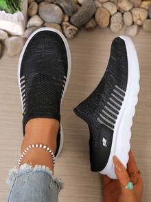 Women's Casual Comfortable Everyday Sneakers - Black - View 5