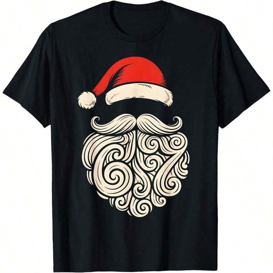6 7 Christmas 67 Santa Six Seven Camiseta navideña para adolescentes - Negro - Ver 1