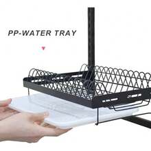 3 Tier Hanging Dish Drying Rack Large Stainless Steel Wall Mount Drainer Kitchen - As Pic - View 5