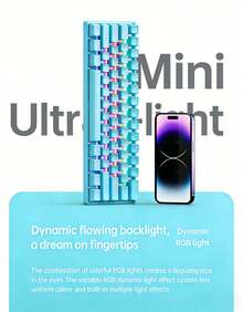 Acer 61-Key Mechanical Gaming Keyboard | Anti-Ghosting, RGB Backlight, Type-C Connection, Portable Design - View 4