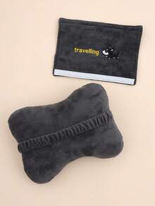 1 gối tựa cổ ô tô màu đen kèm dây đeo vai, gối tựa cổ ô tô đa năng làm bằng bông. - Nhiều màu - Xem 5