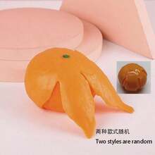 1 pieza Herramienta sensorial de rebote lento naranja para alivio de la presión para adultos, adecuada para oficina, hogar y viajes, juguete sensorial de silicona suave para aliviar la ansiedad y el cansancio - Multicolor aleatorio - Ver 5