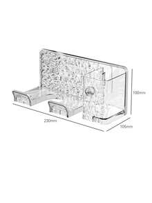 透明壁挂式吹风机架浴室收纳架，无需钻孔 - 彩色 - 查看 10