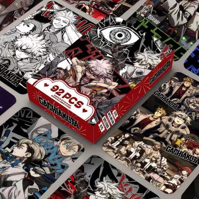 92张深渊之怒动漫收藏卡，双面高清印刷Lomo卡，附赠贴纸和贺卡，卡通粉丝周边礼品
