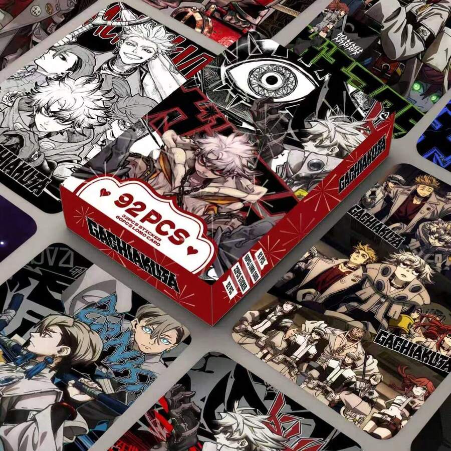 92张深渊之怒动漫收藏卡，双面高清印刷Lomo卡，附赠贴纸和贺卡，卡通粉丝周边礼品 - 彩色 - 查看 1