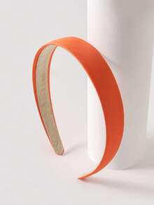 1pc Wide Fabric Headband, Suitable For Daily Wear Hairband Hair Band Diadema Hair Hoop - Orange - View 1