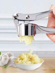 1Pc Heavy Duty Garlic Press, Professional Garlic Crusher And Mincer, Ergonomic Garlic Crush Tool With Easy Squeeze Handle, Kitchen Gadgets, Ginger Press, Vegetable Chopper, Essential Kitchen Accessories, Perfect For Halloween, Thanksgiving, Christmas Cooking. - Multicolor - View 3