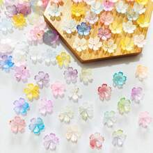 Contas acrílicas douradas de formato irregular com furo reto separado, acessórios para decoração de correntes de contas artesanais DIY. - Multicolorido - Ver 10