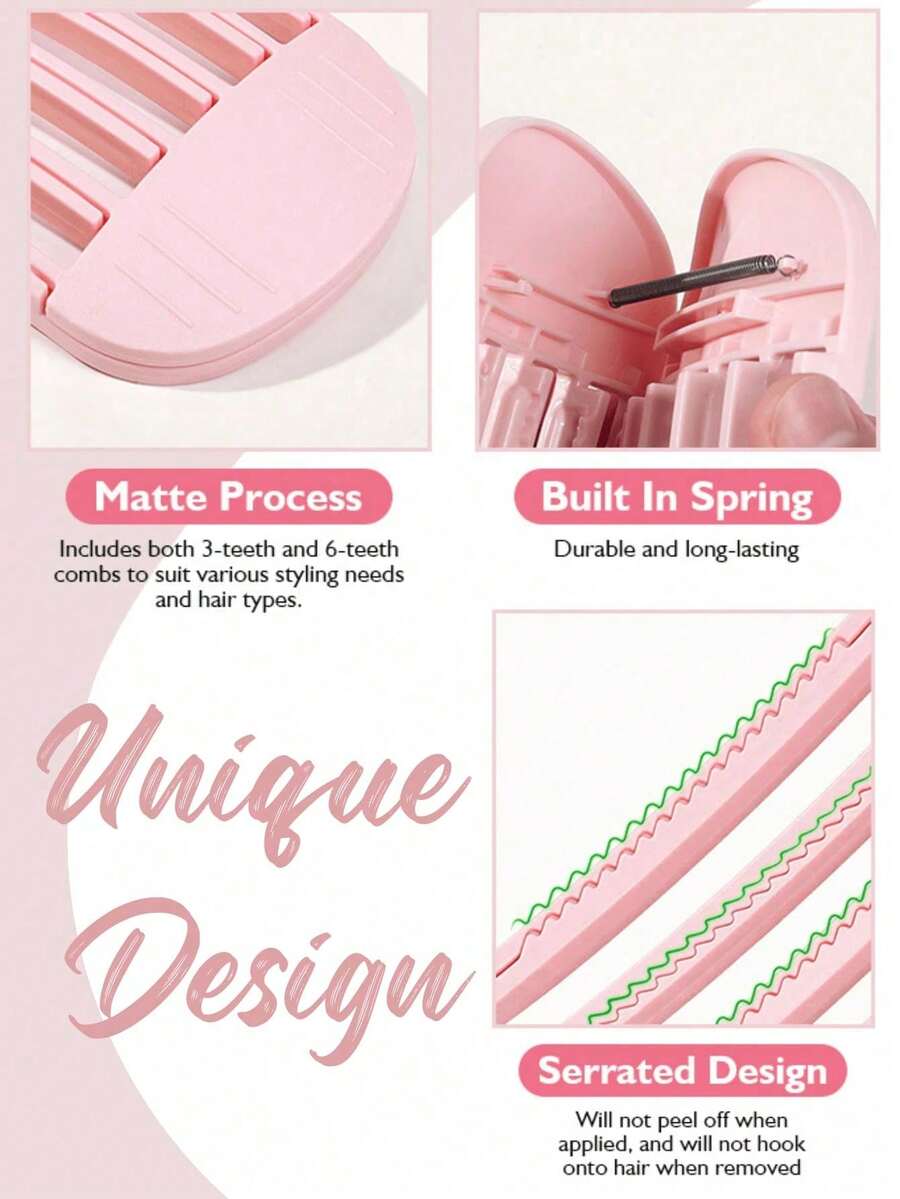 Kẹp tóc mái bồng bềnh, lược tạo kiểu unisex, kẹp nâng tóc không gây đau, dễ dàng tạo kiểu tóc bồng bềnh tự nhiên, tăng độ dày cho tóc, chăm sóc tóc, phụ kiện tóc, dụng cụ trang điểm, đồ dùng thiết yếu hàng ngày, đồ dùng du lịch cho nữ, đồ dùng phòng tắm. - Nhiều màu - Xem 1