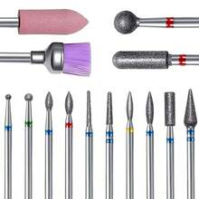14pcs/Box Professional Rhinestone Nail Drill Bit Set | Electric Nail Drill Bits For Manicure, Rotary Grinding Head, Callus Removal, Rhinestone Grit Material, Grain F/M/C, Straight Teeth Shape - Multicolor - View 9