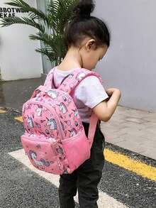 Unicorn Cartoon Backpack For Teens & Youth, Cute Printed Small Schoolbag - Unicorn - View 6