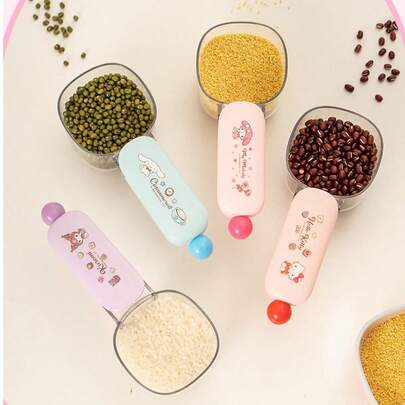 Authentic Rice Scoop With Clip And Measuring Cup - Multifunctional Kitchen Rice And Grain Measuring Spoon