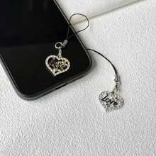 1/2 chiếc mặt dây chuyền hình trái tim sáng bóng, quà tặng tỏ tình chất lượng cao, phụ kiện điện thoại tối giản thanh lịch, thích hợp làm móc khóa, tai nghe, điện thoại thông minh. - Nhiều màu - Xem 7