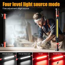 Outdoor COB Floodlight Work Light Bar USB Rechargeable White/Red Lamp With Magnetic & Hook - Work Light - View 7