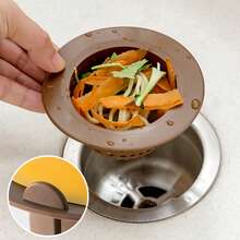 1 cái lưới lọc bồn rửa nhà bếp hình củ cà rốt, dụng cụ hứng chất thải thực phẩm có nắp silicon, bộ lọc chống tắc nghẽn. - Một kích thước phù hợp với tất cả - Xem 2