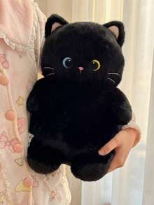 1个可爱迷人的毛绒娃娃，治愈系黑猫玩偶，适合男孩女孩的安慰玩偶，黑白猫抱枕，卧室装饰，生日礼物 - 彩色 - 查看 9