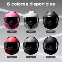Casco De Motocicleta Con Visera Abatible Sport Dot - Gris - Ver 5