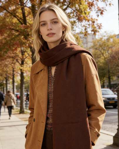 Coach Women's Winter Scarf Soft Warm Scarf for Women Cozy Shawl Wraps for Women Lightweight Stylish Wrap