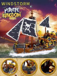 18+ Adult Pirate Ship Building Block Set, A Unique Adult Game Toy That Can Relieve Anxiety, With Decorative Sticker Style Model, Helpful For Stress Relief And Anxiety Reduction, Ideal For Couple Interaction And Puzzle Games - Multicolor - View 8