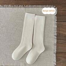 1 Pasang Kaos Kaki Anak Warna Polos Setinggi Betis, Cocok Untuk Anak Laki-Laki dan Perempuan, Pemakaian Sehari-hari, Musim Semi/Musim Gugur - MultiWarna - View 15