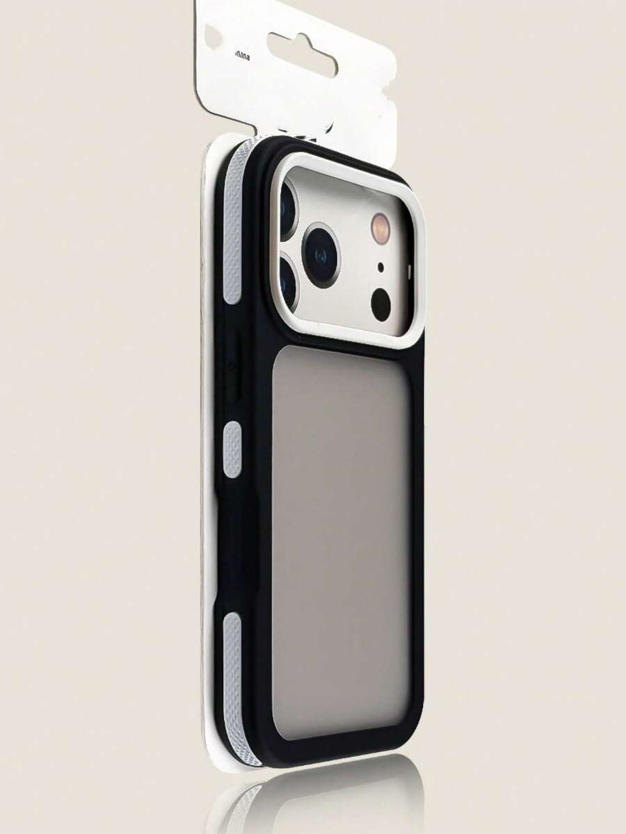 1pc Fluorescent Color Splicing Anti-Fall Matte Transparent Phone Case Suitable For IPhone 17 16 15 14 13 12 11 Pro Max Plus Air, Soft Silicone Back Cover