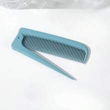 1把便携式折叠梳，折叠尖尾梳，迷你可爱家用头皮按摩气垫梳，发梳，梳子，美发工具，美发产品及配件 - 彩色 - 查看 9