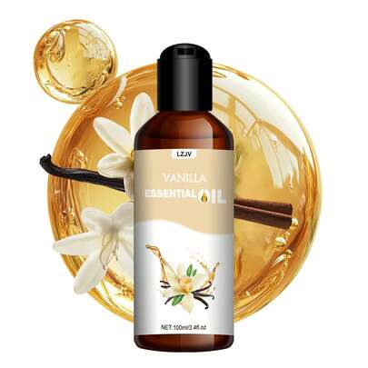 LZJV Vanilla Essential Oil, 30ml/1.0 Fl Oz, 100ml/3.4 Fl Oz - A Smooth, Vanilla-Scented Oil With A Light, Sweet Aroma, Suitable For Diffusers, Home Fragrance, Christmas Decor, Candles And Soaps. - The Silky, Lightweight Texture Provides A Soothing Aromatic Experience. An Ideal Choice For Essential Oil Diffusers.