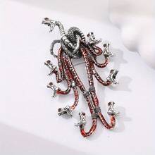 Heavy-Craft Hydra Vintage Brooch Horror Animal Commemorative Zodiac Year Of The Snake Pin Sweater Outerwear Cute Decoration - 04 - Xem 3