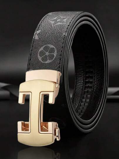 Men's Automatic Buckle Casual Belt, Fashionable Business Versatile High-Quality Belt For Young Men