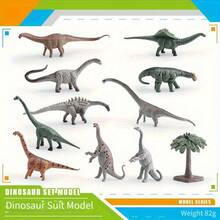 Set de 12 piezas de juguetes con modelos de dinosaurios del Jurásico para decoración de habitación, incluye 3 Tyrannosaurios Rex, máscaras de dinosaurio y un kit de excavación de dinosaurios - Multicolor - Ver 26