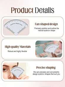 1pc Reusable Quick Eyebrow Stencil Card, Makeup Eyebrow Guide, Suitable For Beginners And Professionals To Quickly Draw Eyebrows, Suitable For Makeup And Dressing Table Use - Multicolor - View 7