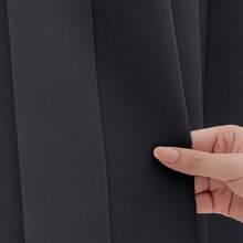 1pc Gray Oxford Cloth Crinkle Accordion Partition Curtain, Top Ring Installation, Thick And Smooth Fabric, Comes With Roller Rings, Room Divider Screen For Living Room, Study, Bedroom, Foldable Privacy Curtain, High-Temperature Setting Decorative Curtain - Charcoal Gray - View 7