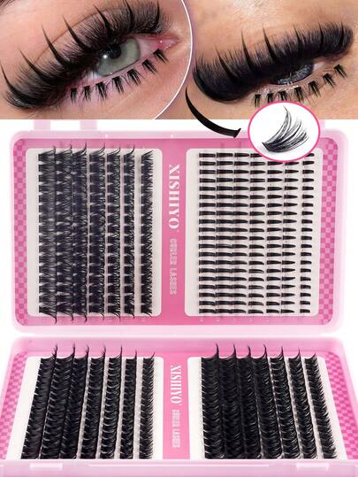 540 piezas/paquete Pestañas postizas extra densas y esponjosas, mezcla de pestañas falsas de visón con picos, rizo D de 0.07 mm, longitud mixta de 10-18 mm, naturales y suaves, adecuadas para cualquier estilo, accesorios de maquillaje reutilizables, grupos de pestañas, pestañas individuales, pestañas postizas