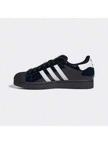 Adidas Originals男鞋女鞋2026全新Superstar II經典貝殼頭低筒板鞋休閒鞋JR7313 - 黑色 - 查看 1