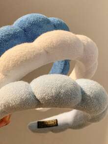 1个云朵造型可爱涤纶（聚酯纤维）发箍，四季皆宜 - 彩色 - 查看 4