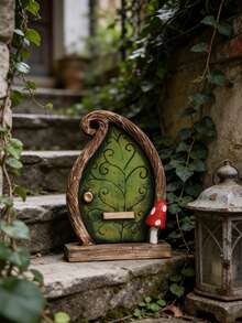 1pc Countryside Style Fairy Tale Cottage Decor, Rustic Mini Fairy Ornament, Creative Home Decor For Living Room Tabletop To Create A Cozy Atmosphere - K - View 4