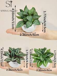 Bộ 3 cây bạc hà mini nhân tạo, lá nhiệt đới, chậu màu trắng làm bằng chất liệu PE. Thích hợp để trang trí bàn làm việc, ký túc xá sinh viên và văn phòng. Cây nhân tạo cũng phù hợp để trang trí nhà cửa, trang trí cảnh quan, trang trí tiệc/ngày lễ và tiệc sinh nhật, dùng được quanh năm, là món quà lý tưởng cho người yêu cây cảnh, quà lưu niệm. - Xanh-B - Xem 4