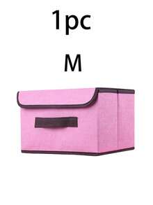 Scatola di stoccaggio pieghevole in tessuto ad alta capacità con coperchio antipolvere, organizer di stoccaggio con specifiche di dimensioni multiple, con maniglia integrata, disponibile in vari eleganti colori Morandi solidi, realizzato in morbido tessuto di lino premium con struttura stabile - Multicolore - Visualizzare 16