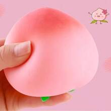 Creative Simulated Peach Slow-Rebound Squishy - Stress Relief Pressure Reducing Venting Ball Gadget, Soft, Desk Soothing Gift - Festival Gift, Creative Surprise, Perfect Present - Multicolor - View 8
