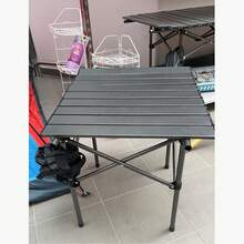 Mesa plegable de exterior tipo waffle / Mesa de picnic portátil / Mesa de puesto ajustable en altura / Color aleatorio - Multicolor A - Ver 10