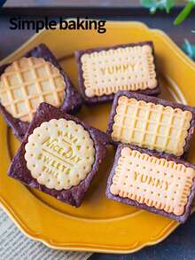 4-Piece Vintage Classic Cookie Molds, Waffle Cookie Cutter, DIY Baking Tools, Suitable For Weddings, Birthdays, And Family Gatherings, Stamping Cookie Molds, Filling Cookie Stamps, Jam Cookie Cutter, Pressing Cookie Molds, Pastry Molds - View 5