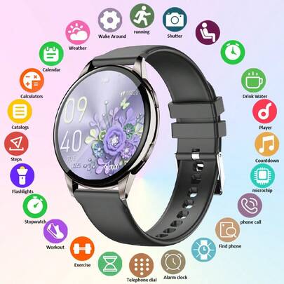 Laxasfit Multi Functional Smartwatch (Call/Dial) With SMS And Call Functions, Built-In Multiple Sports Modes, Pedometers, And Weather Reminders, Suitable For Men And Women To Wear, And Can Be Used As A Holiday Gift