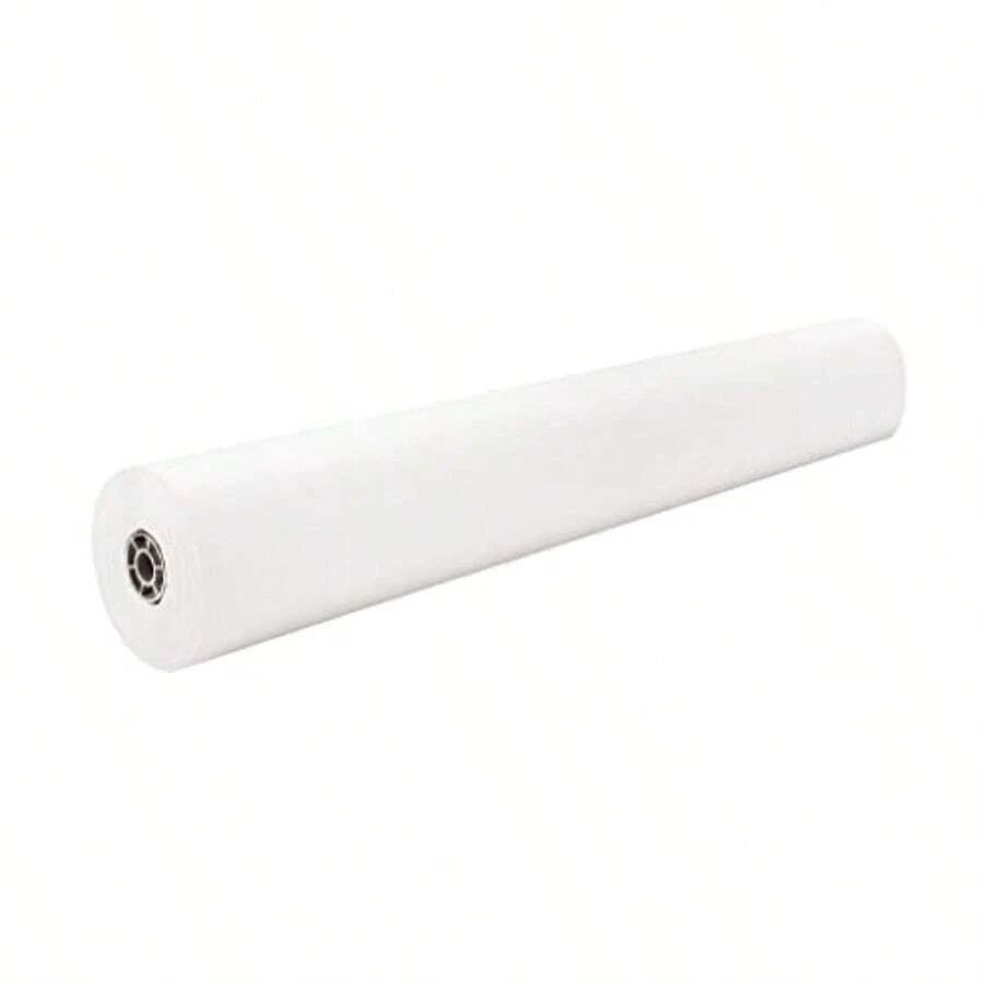 Pacon Rainbow - Rollo de papel kraft ligero de doble acabado 3 pies por 1000 pies blanco 63000 - Blanco - Ver 1