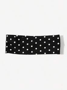 4pcs/Set Women's Fashion Polka Dot Solid Color Elastic Headbands, Facial Washing Makeup Headbands, Sports Headbands For Beach, Holiday, Hair Accessories Warm Hair Bands Women Bandanas Women Scarf - 彩色 - 查看 4